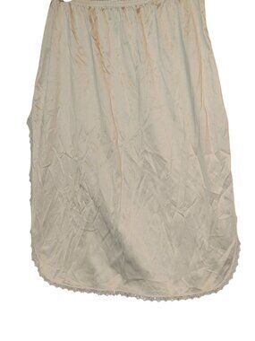 Vanity Fair Beige Nylon Half Slip With Lace Trim Size Medium 23"